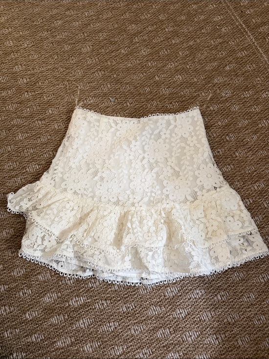 Collective Dresses & Skirts - Floral Lace Ruffle Mini Skirt